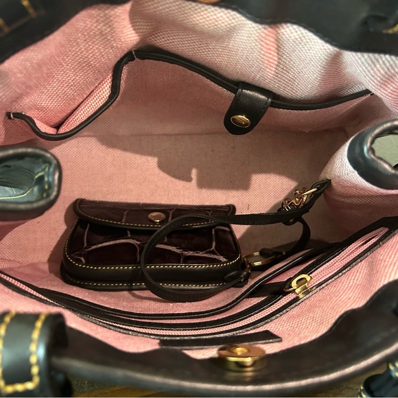 Dooney & Bourke Croco Leather Satchel - Picture 8 of 8